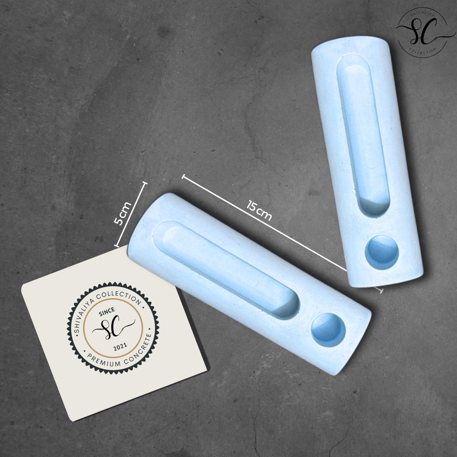 Concrete Test Tube Planter with Card Holder – Modern Plant Holder for Home and Office-blue Concrete Test Tube Planter with Card Holder – Modern Plant Holder for Home and Office-blue