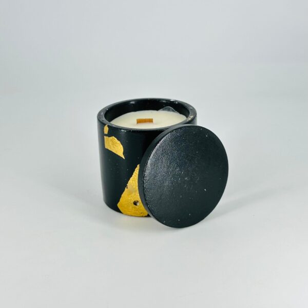 Concrete Cylinder Candle (Medium) with Natural Soy Wax and Sweet Fragrance for Relaxing Atmosphere