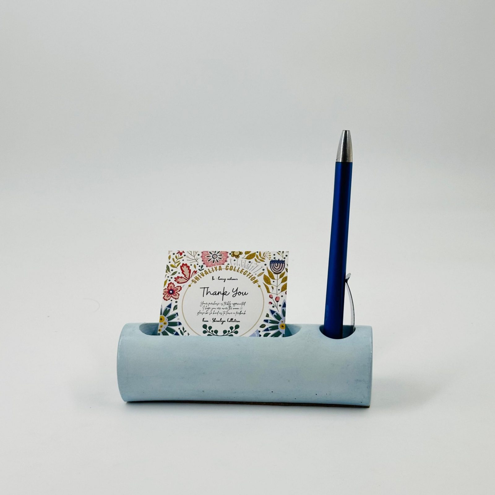 Concrete Test Tube Planter with Card Holder – Modern Plant Holder for Home and Office-blue Concrete Test Tube Planter with Card Holder – Modern Plant Holder for Home and Office-blue