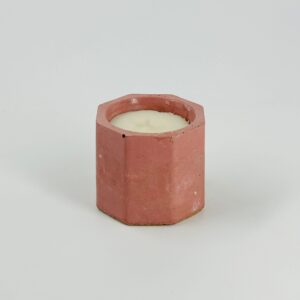 Luxurious Handmade Concrete Hexa Candle with premium soy wax, long-lasting fragrance for home decor